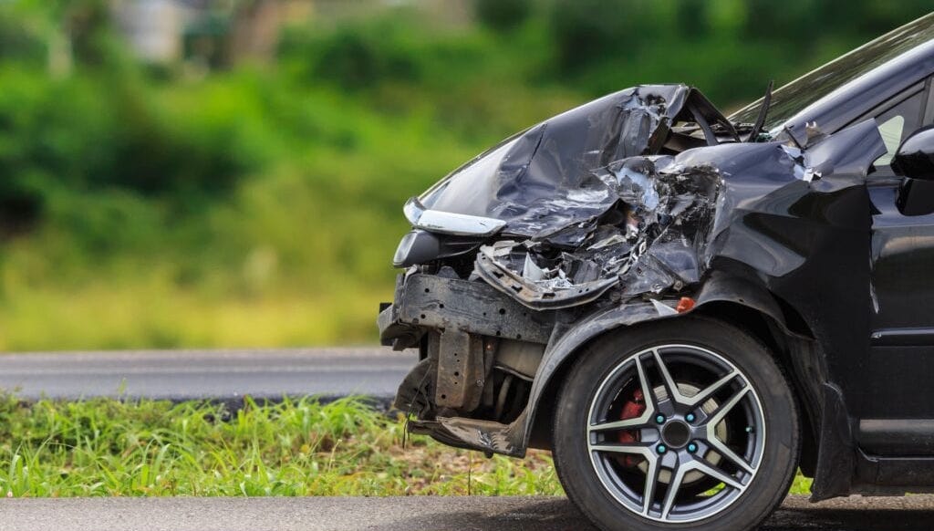 Photo of a Crashed Car