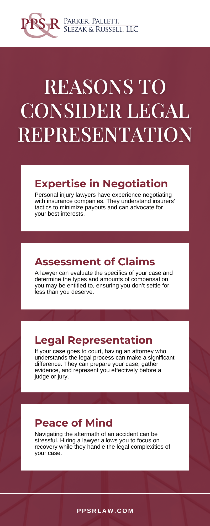 Reasons to consider legal representation Infographic